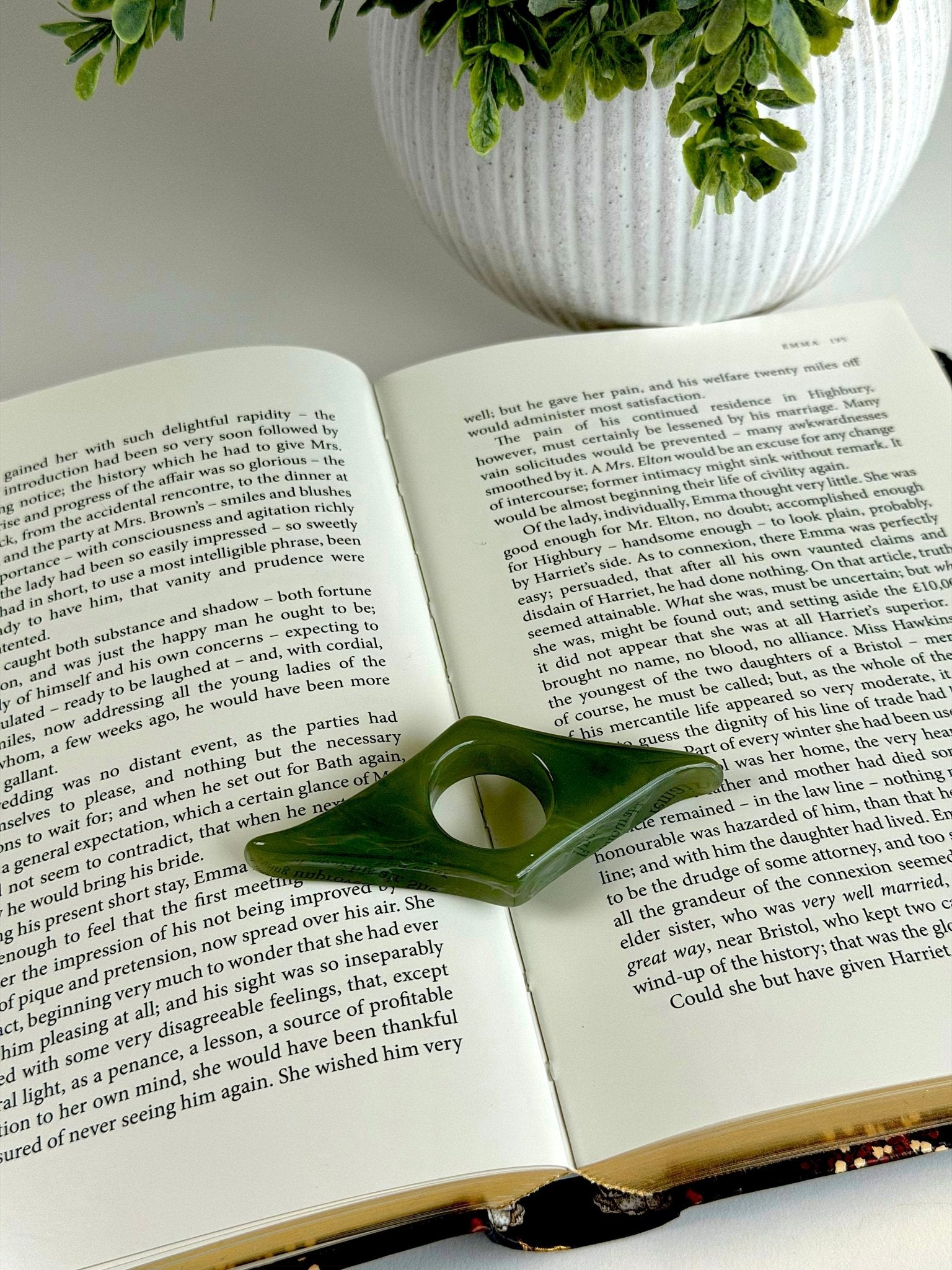 Classic Acrylic Finger Page Holder Ring – One-Hand Reading Accessory Page Holder La Vie Bien Classic Acrylic Finger Page Holder Ring – One-Hand Reading Accessory