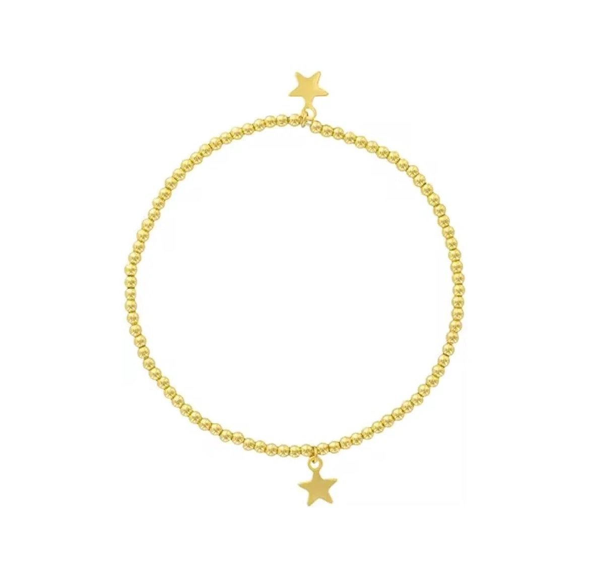 Classic Beaded Hearts, Stars & Smiles Waterproof Non - Tarnish Bracelets