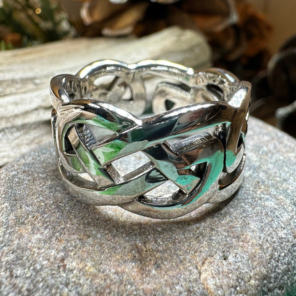 Classic Celtic Knot Ring in Sterling Silver Ring La Vie Bien Classic Celtic Knot Ring in Sterling Silver