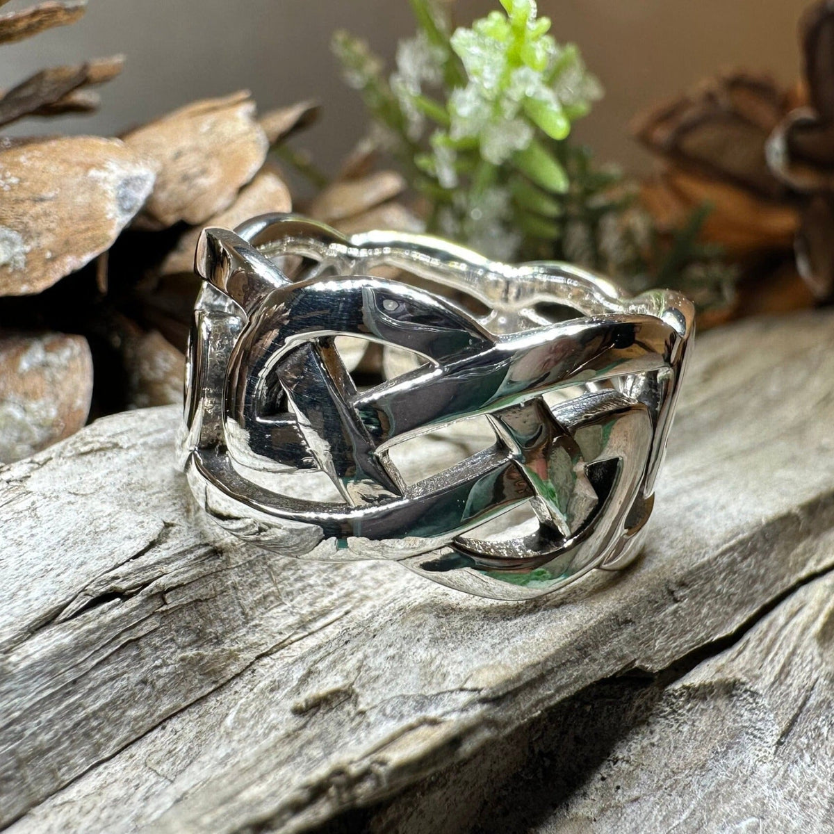 Classic Celtic Knot Ring in Sterling Silver Ring La Vie Bien Classic Celtic Knot Ring in Sterling Silver