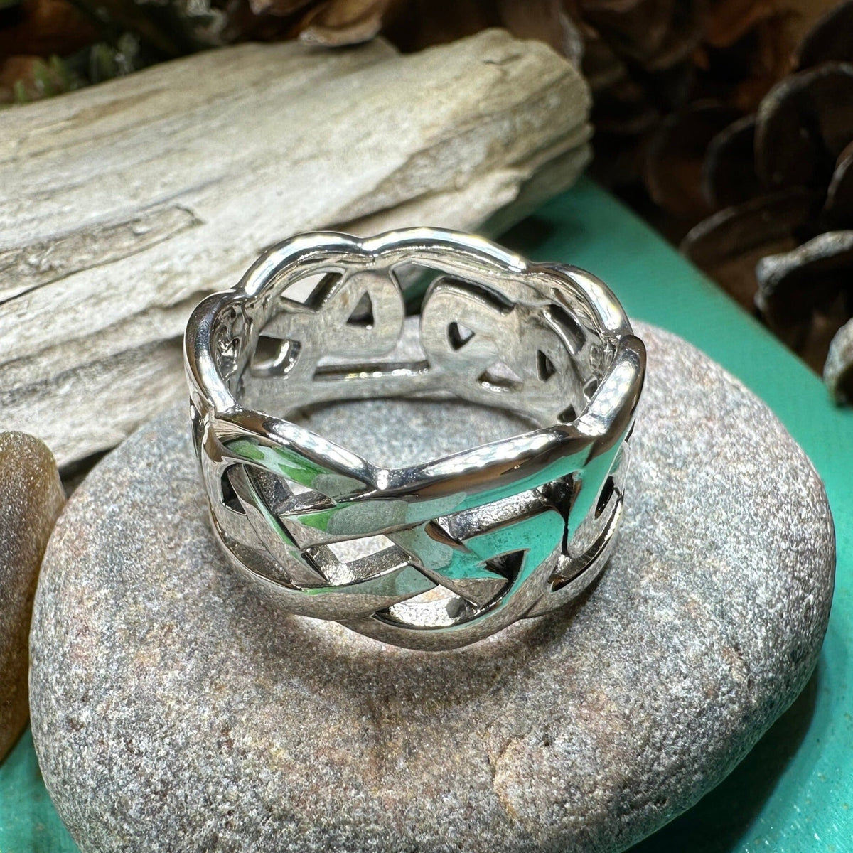 Classic Celtic Knot Ring in Sterling Silver Ring La Vie Bien Classic Celtic Knot Ring in Sterling Silver