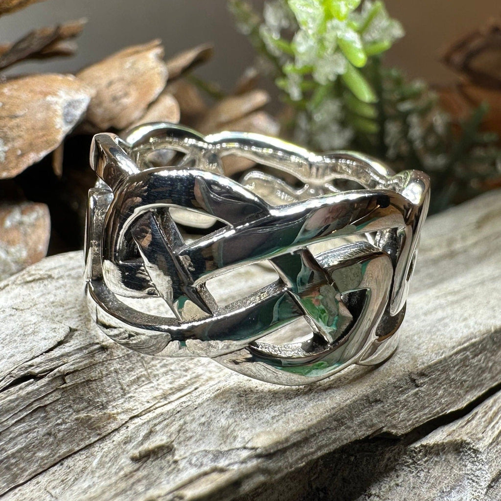 Classic Celtic Knot Ring in Sterling Silver Ring La Vie Bien Classic Celtic Knot Ring in Sterling Silver