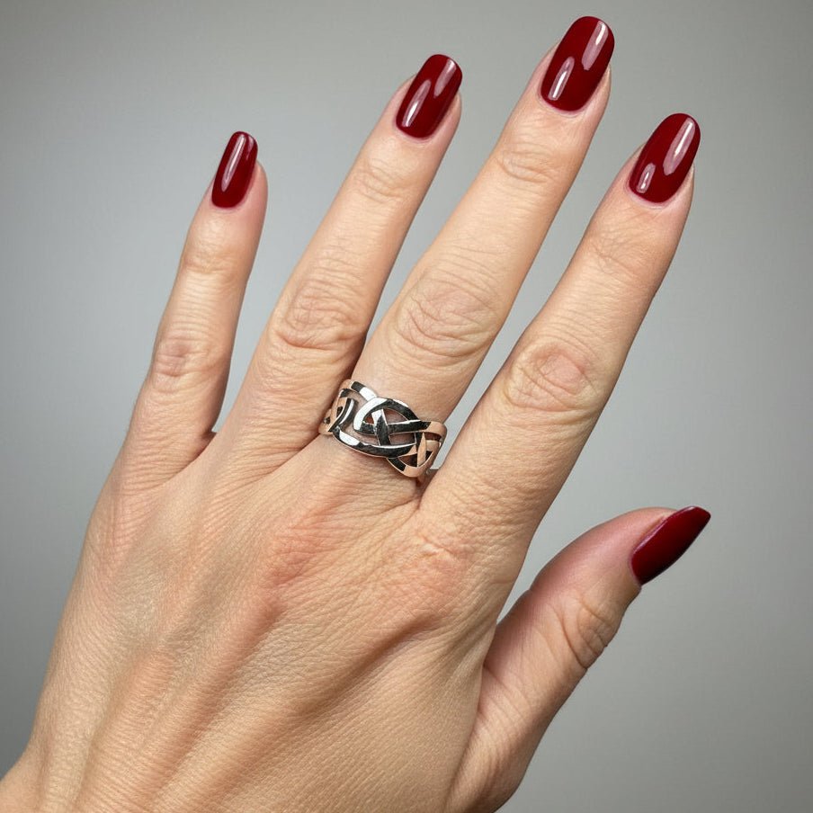 Classic Celtic Knot Ring in Sterling Silver Ring La Vie Bien Classic Celtic Knot Ring in Sterling Silver
