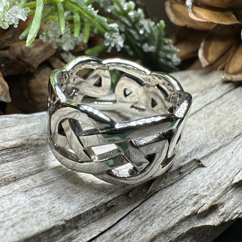 Classic Celtic Knot Ring in Sterling Silver Ring La Vie Bien Classic Celtic Knot Ring in Sterling Silver