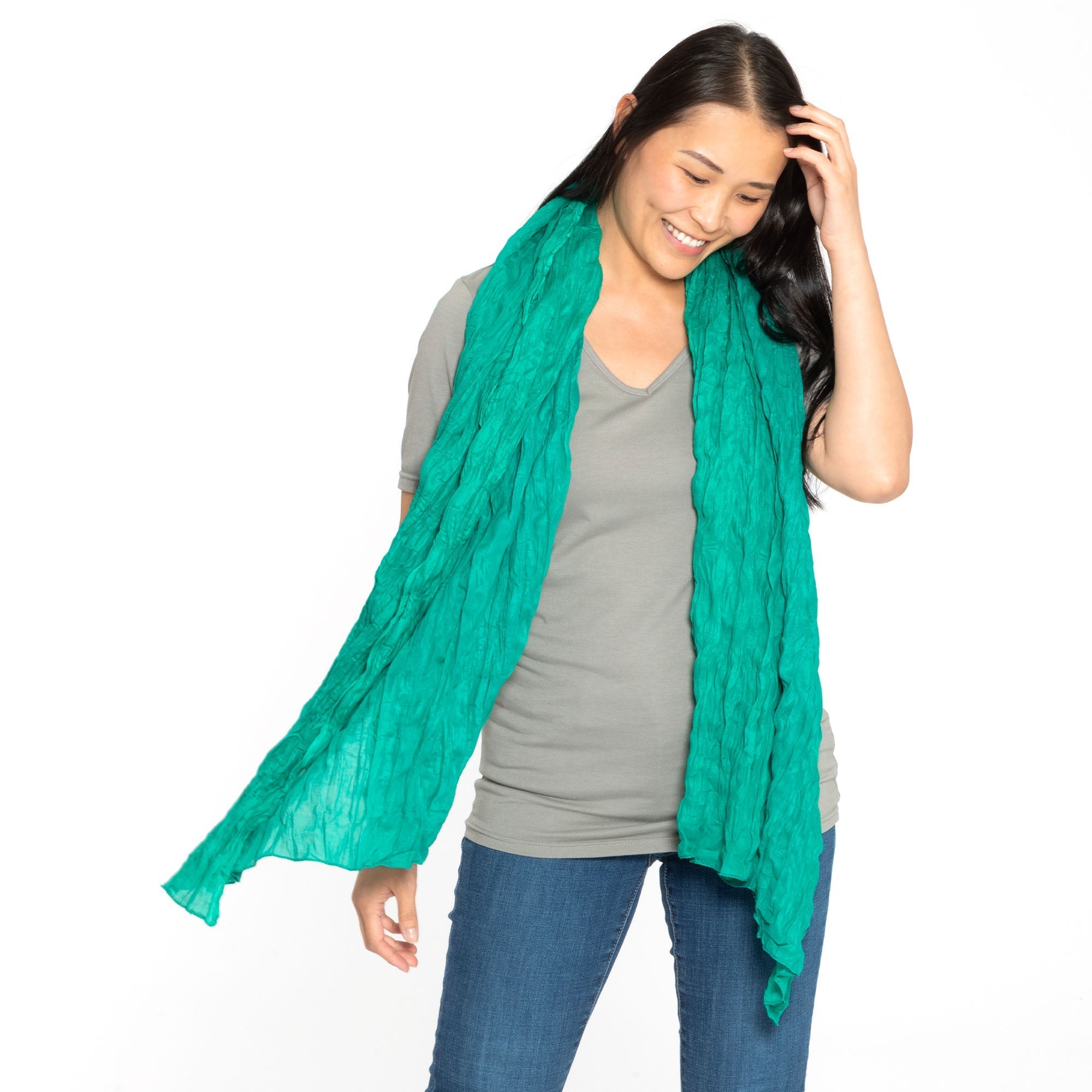 Classic Cotton Crinkle Scarf Scarves & Bandanas La Vie Bien Classic Cotton Crinkle Scarf