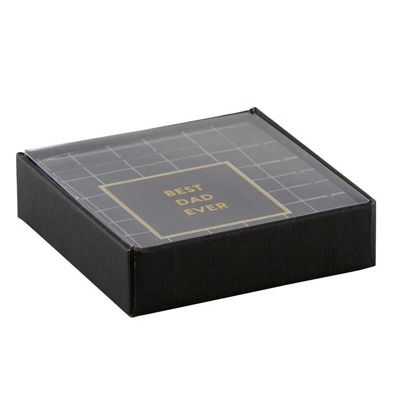 Classic Dad Gift! Best Dad Ever 3"x3" Paperweight in Gift Box by The Bullish Store