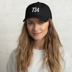 Customized embroidered area code baseball hat by La Vie Bien