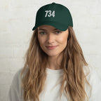 Customized embroidered area code baseball hat by La Vie Bien