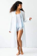Classic Long Sheer Cotton - Silk Robe ROBES La Vie Bien Classic Long Sheer Cotton - Silk Robe