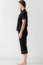 Classic Luxury Capri Pajamas in Brushed Pima Cotton PAJAMAS La Vie Bien Classic Luxury Capri Pajamas in Brushed Pima Cotton