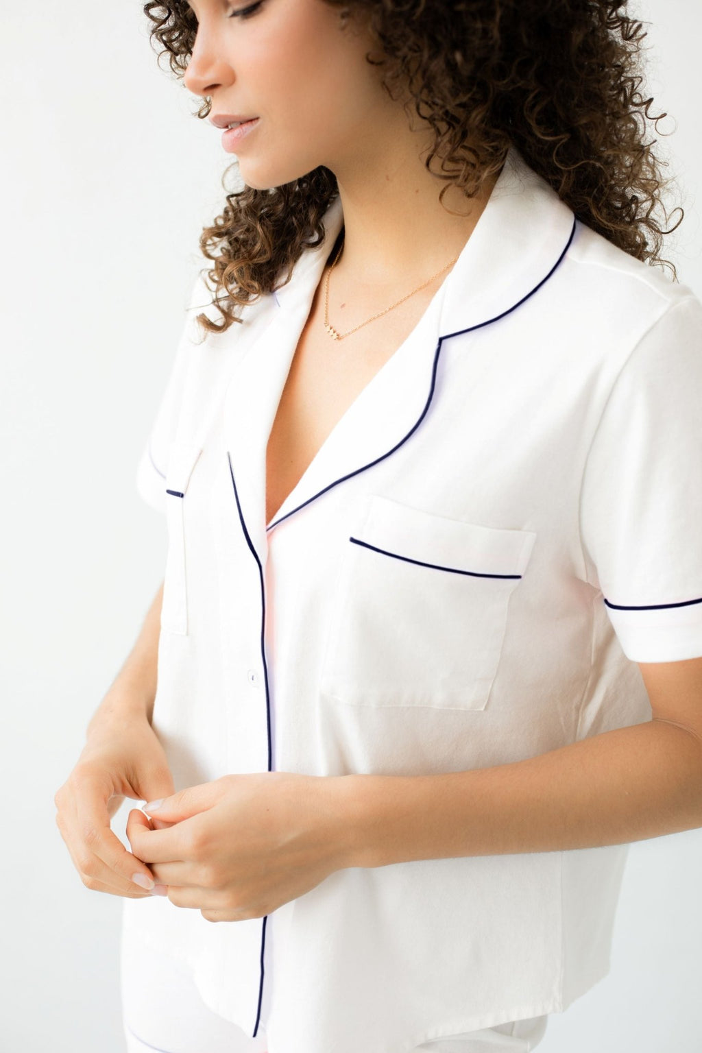 Classic Luxury Capri Pajamas in Brushed Pima Cotton PAJAMAS La Vie Bien Classic Luxury Capri Pajamas in Brushed Pima Cotton