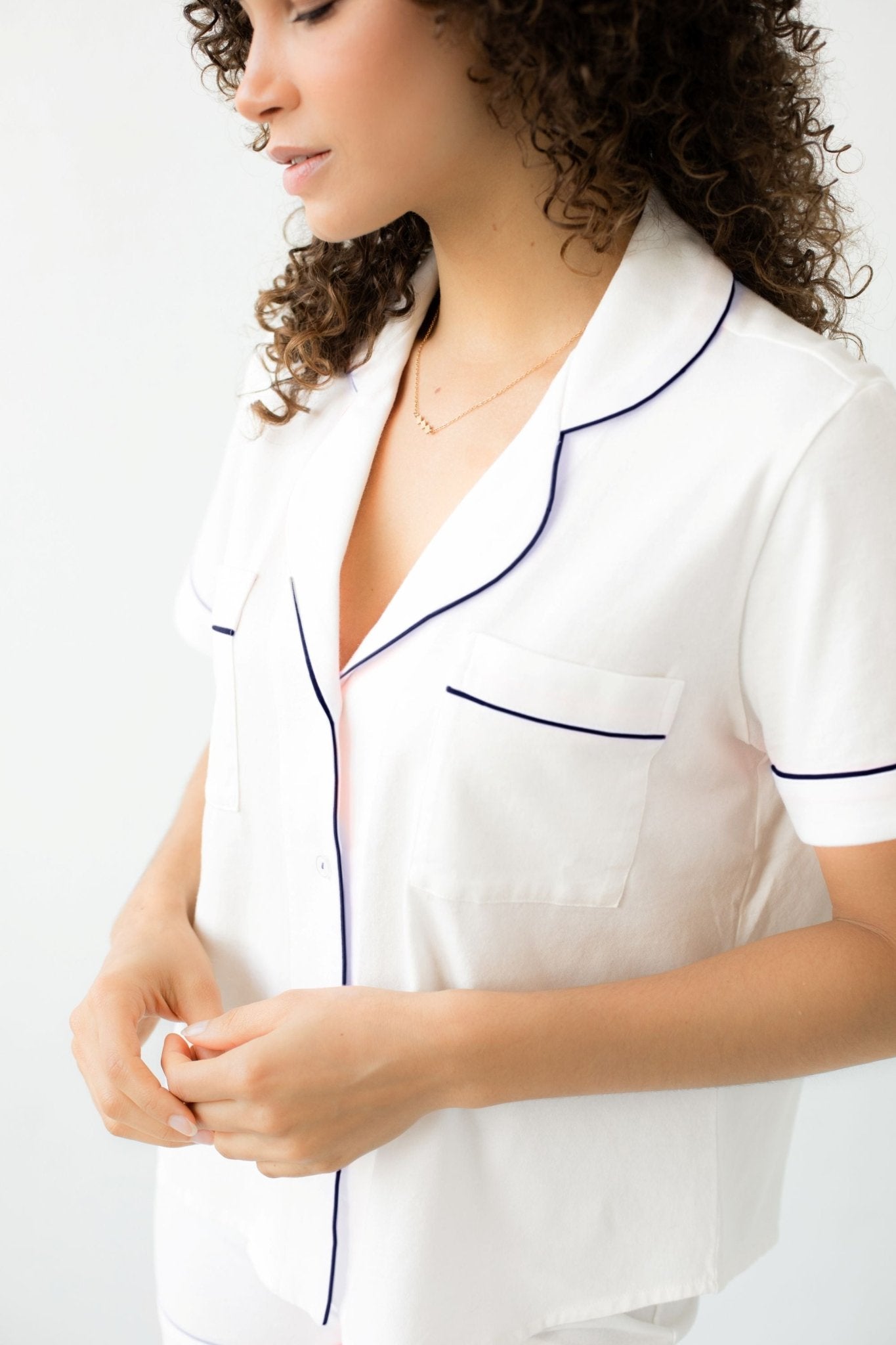 Classic Luxury Capri Pajamas in Brushed Pima Cotton PAJAMAS La Vie Bien Classic Luxury Capri Pajamas in Brushed Pima Cotton