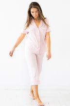 Classic Luxury Capri Pajamas in Brushed Pima Cotton PAJAMAS La Vie Bien Classic Luxury Capri Pajamas in Brushed Pima Cotton