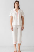 Classic Luxury Capri Pajamas in Brushed Pima Cotton PAJAMAS La Vie Bien Classic Luxury Capri Pajamas in Brushed Pima Cotton