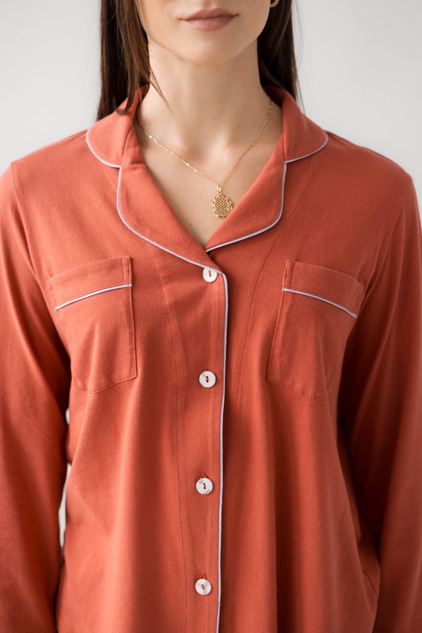 Classic Luxury Pajamas in Brushed Pima Cotton PAJAMAS La Vie Bien Classic Luxury Pajamas in Brushed Pima Cotton