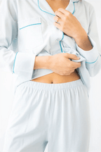 Classic Luxury Pajamas in Brushed Pima Cotton PAJAMAS La Vie Bien Classic Luxury Pajamas in Brushed Pima Cotton