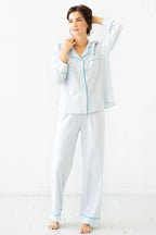 Classic Luxury Pajamas in Brushed Pima Cotton PAJAMAS La Vie Bien Classic Luxury Pajamas in Brushed Pima Cotton