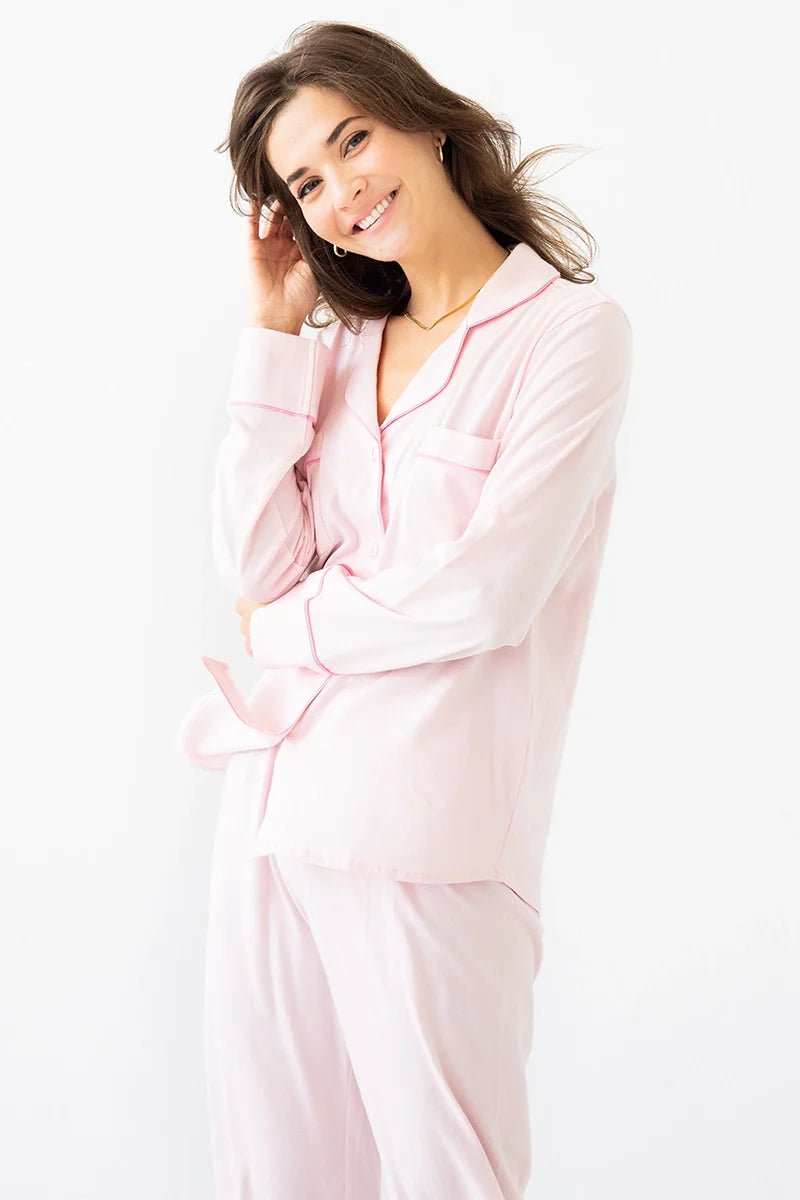 Classic Luxury Pajamas in Brushed Pima Cotton PAJAMAS La Vie Bien Classic Luxury Pajamas in Brushed Pima Cotton