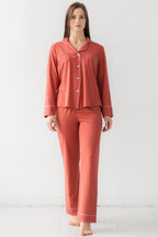 Classic Luxury Pajamas in Brushed Pima Cotton PAJAMAS La Vie Bien Classic Luxury Pajamas in Brushed Pima Cotton