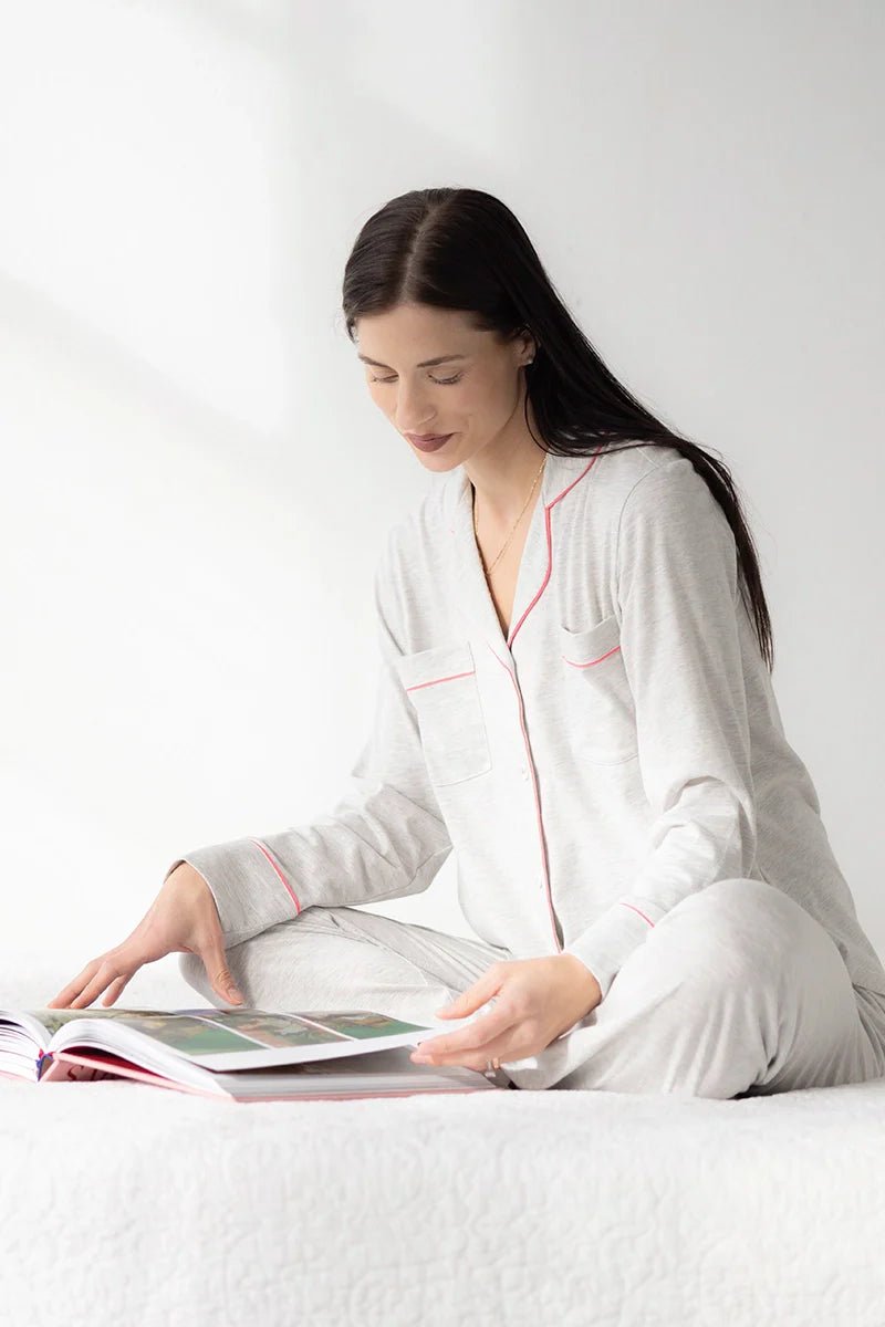 Classic Luxury Pajamas in Brushed Pima Cotton PAJAMAS La Vie Bien Classic Luxury Pajamas in Brushed Pima Cotton