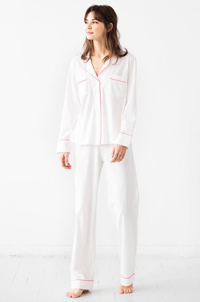 Classic Luxury Pajamas in Brushed Pima Cotton PAJAMAS La Vie Bien Classic Luxury Pajamas in Brushed Pima Cotton