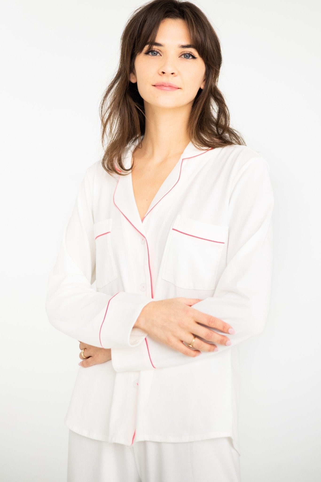Classic Luxury Pajamas in Brushed Pima Cotton PAJAMAS La Vie Bien Classic Luxury Pajamas in Brushed Pima Cotton