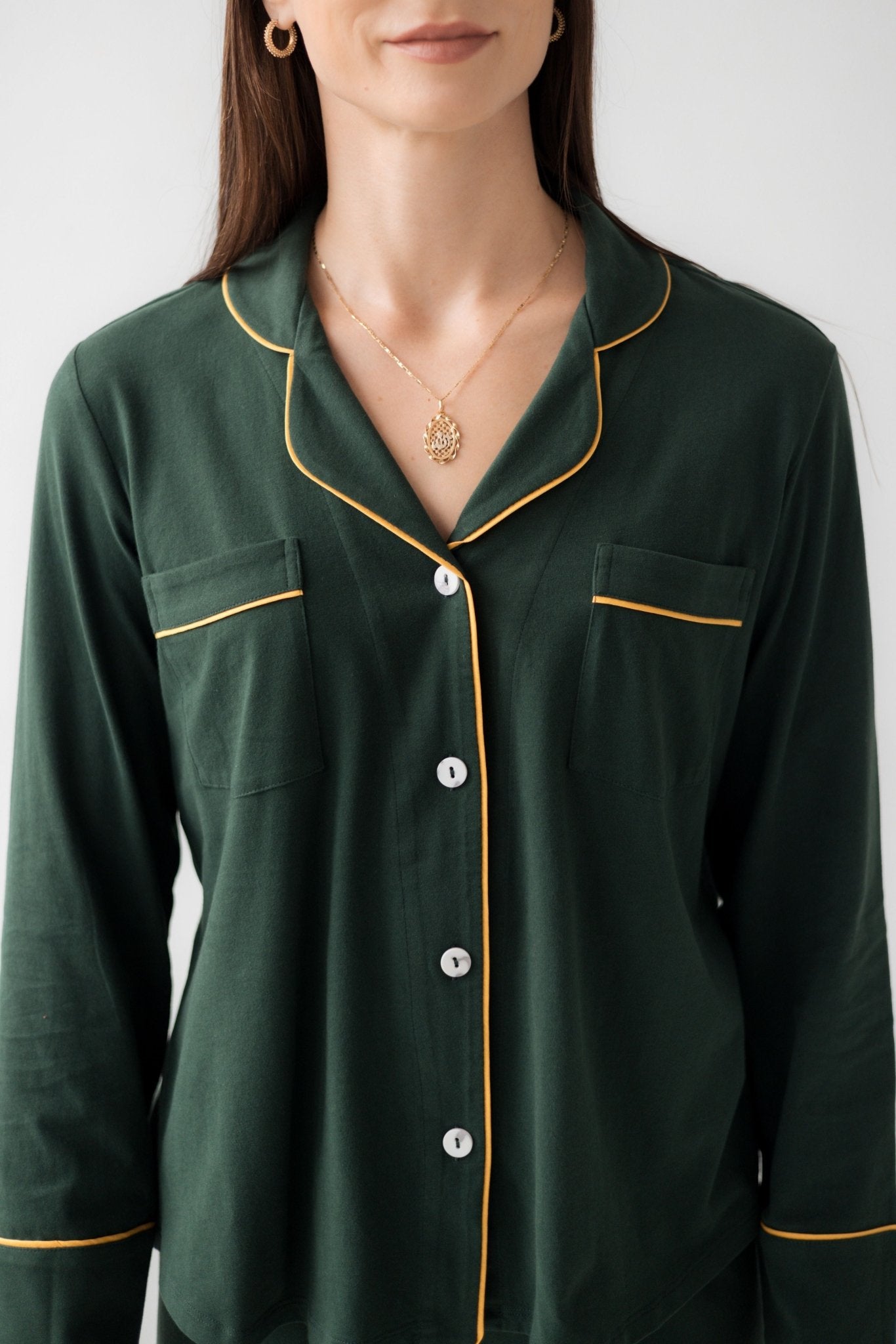 Classic Luxury Pajamas in Brushed Pima Cotton PAJAMAS La Vie Bien Classic Luxury Pajamas in Brushed Pima Cotton