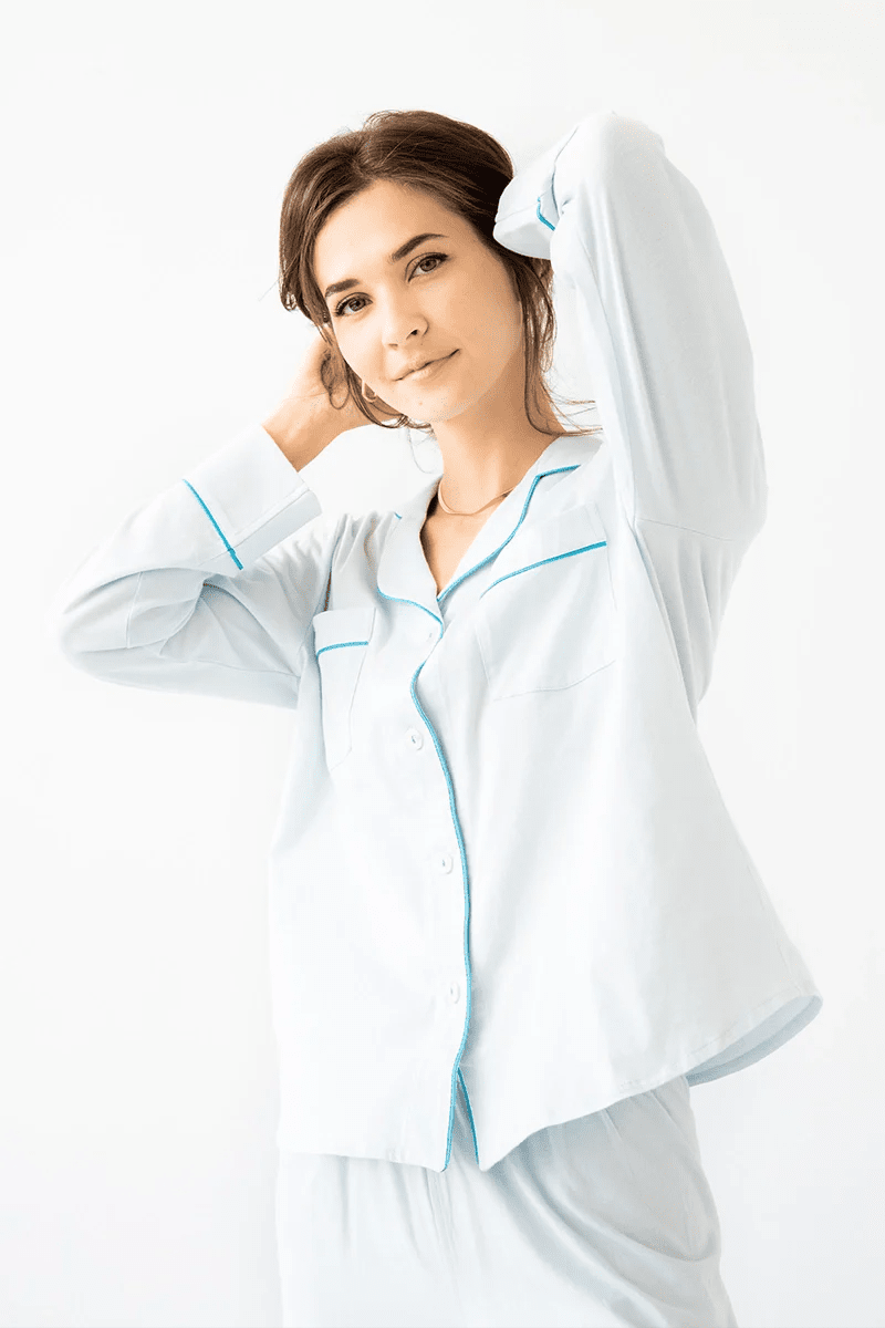 Classic Luxury Pajamas in Brushed Pima Cotton PAJAMAS La Vie Bien Classic Luxury Pajamas in Brushed Pima Cotton