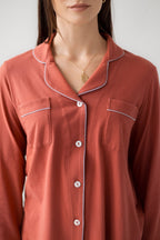 Classic Luxury Pajamas in Brushed Pima Cotton PAJAMAS La Vie Bien Classic Luxury Pajamas in Brushed Pima Cotton