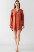 Classic Luxury Sleep Shirt in Brushed Pima Cotton NIGHTSHIRTS La Vie Bien Classic Luxury Sleep Shirt in Brushed Pima Cotton