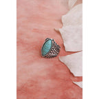 Classic Marquise Adjustable Turquoise Ring | Western Inspired Diamond Shaped Fashion Jewelry by The Bullish Store