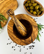 Classic Olive Wood Mortar & Pestle La Vie Bien Classic Olive Wood Mortar & Pestle
