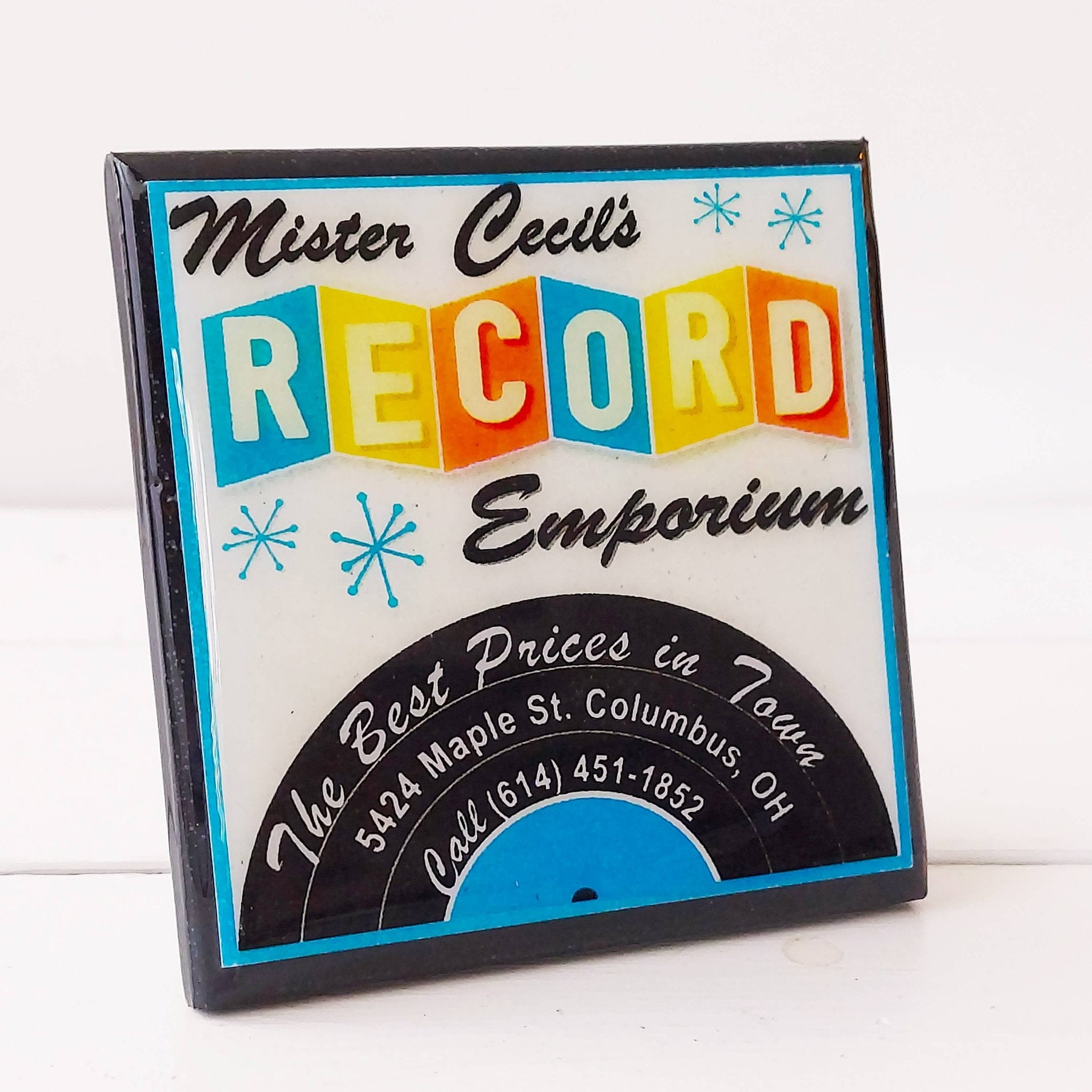 Classic Record Shop Drink Coaster Set coaster set La Vie Bien Classic Record Shop Drink Coaster Set