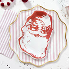 Classic Retro Santa Christmas Paper Plate