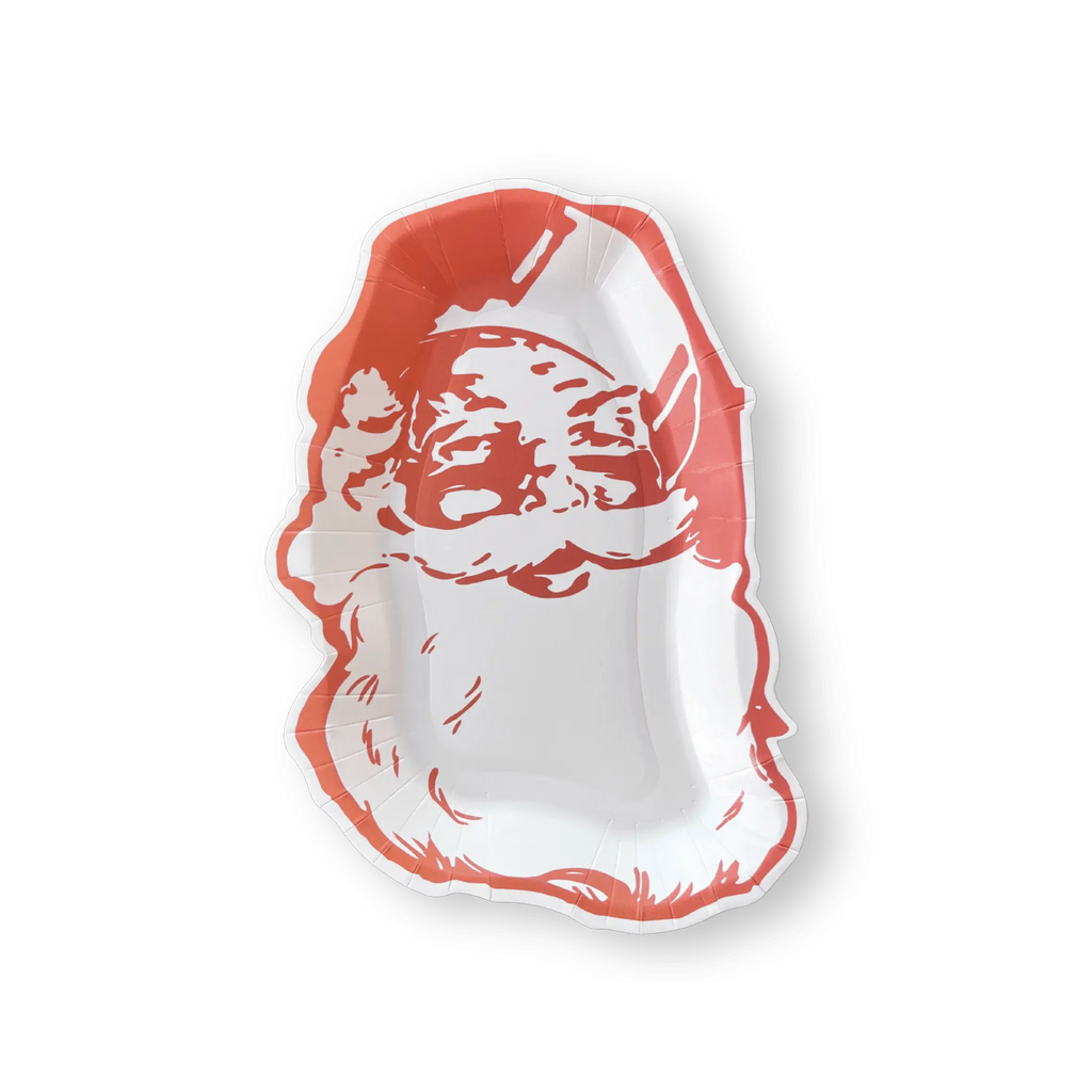 Classic Retro Santa Christmas Paper Plate