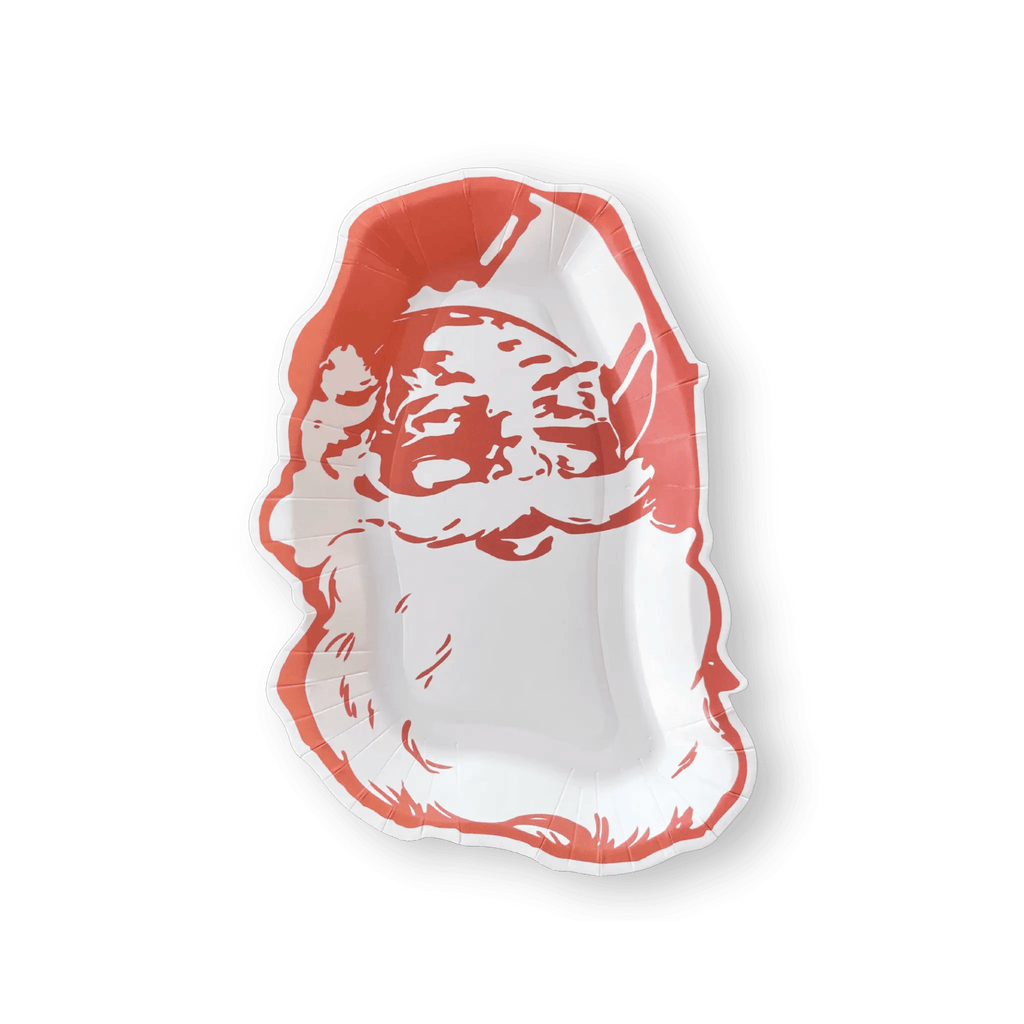 Classic Retro Santa Christmas Paper Plate Die Cut Plate La Vie Bien Classic Retro Santa Christmas Paper Plate