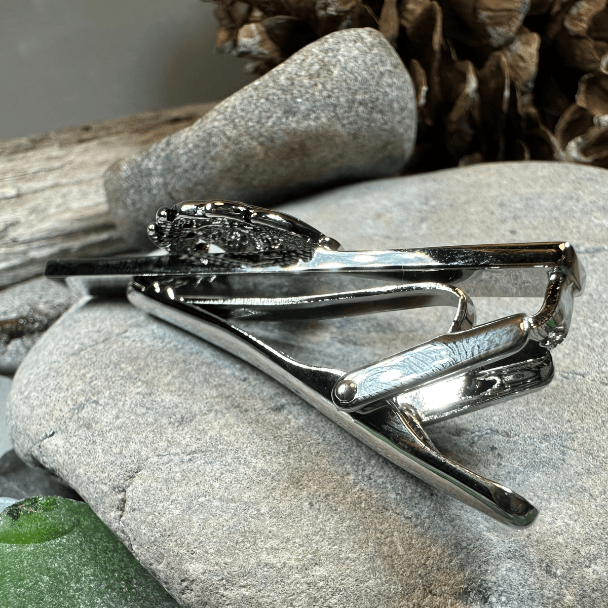 Classic Scottish Thistle Tie Bar & Cufflink Set Tie Bar La Vie Bien Classic Scottish Thistle Tie Bar & Cufflink Set