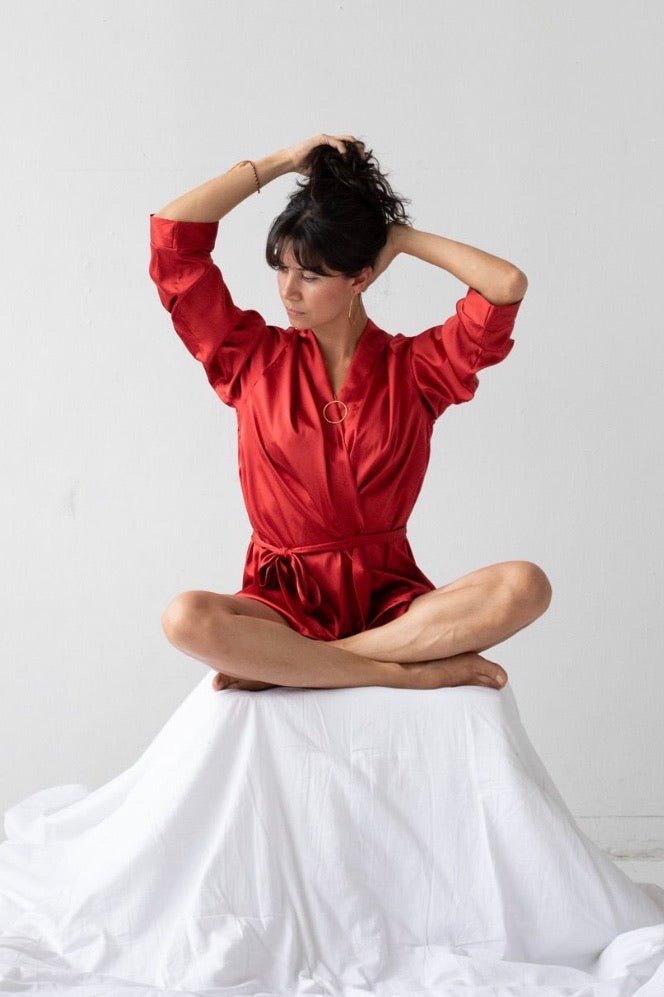 Classic Silk Robe ROBES La Vie Bien Classic Silk Robe
