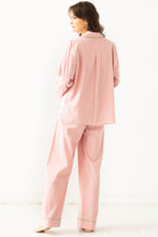 Classic Woven Cotton Pajama Set PAJAMAS La Vie Bien Classic Woven Cotton Pajama Set