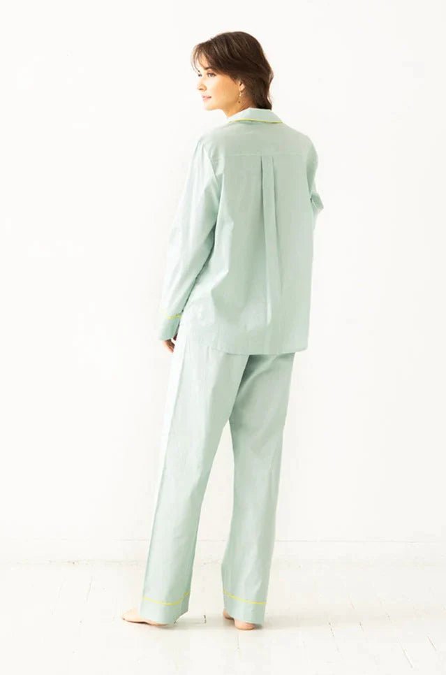 Classic Woven Cotton Pajama Set PAJAMAS La Vie Bien Classic Woven Cotton Pajama Set