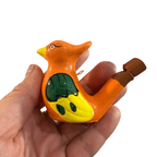 Clay Water Whistle Bird (Orange crest) by Music Frog Co