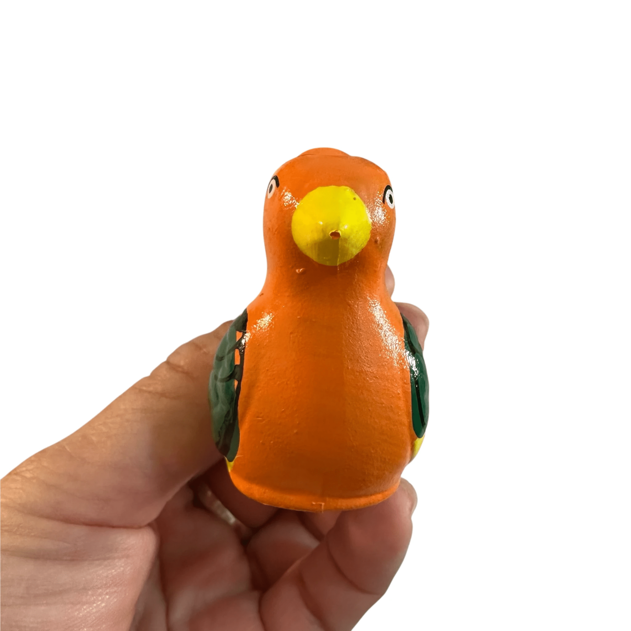 Clay Water Whistle Bird (Orange crest) by Music Frog Co