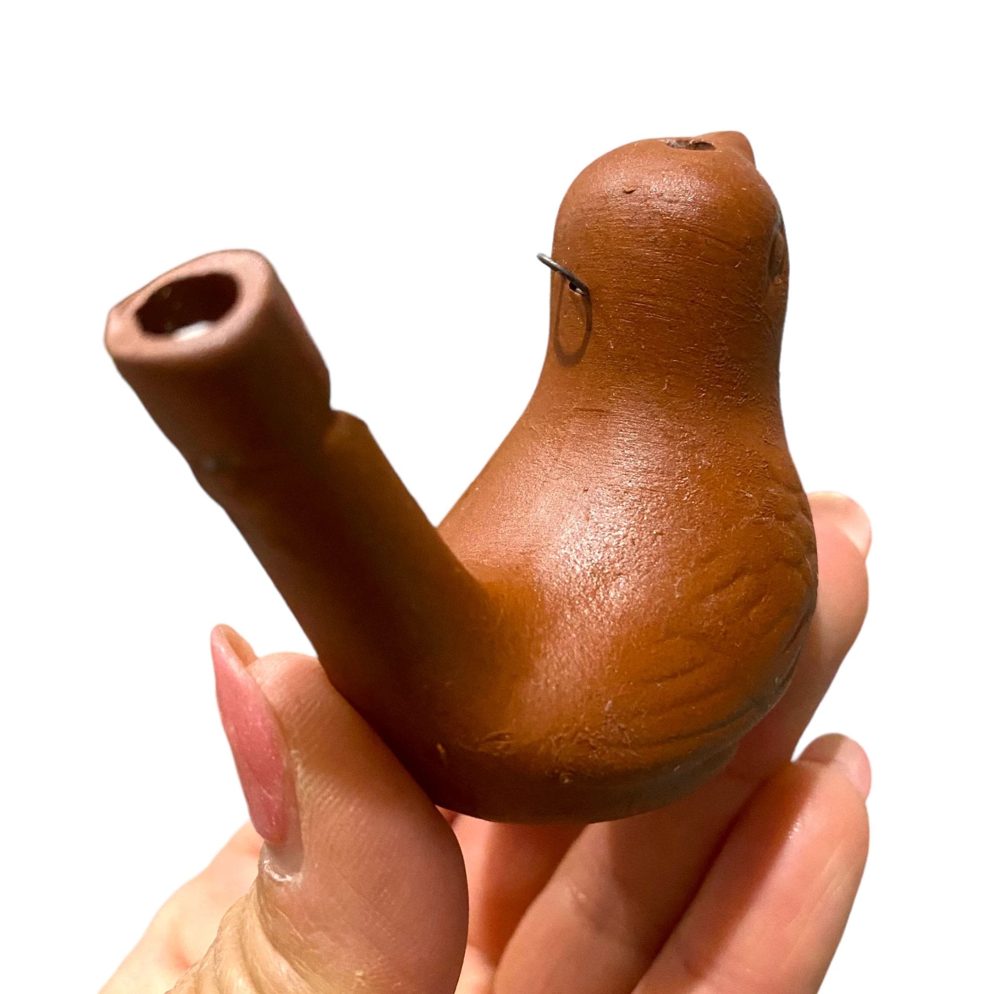 Clay Water Whistle Bird by Music Frog Co