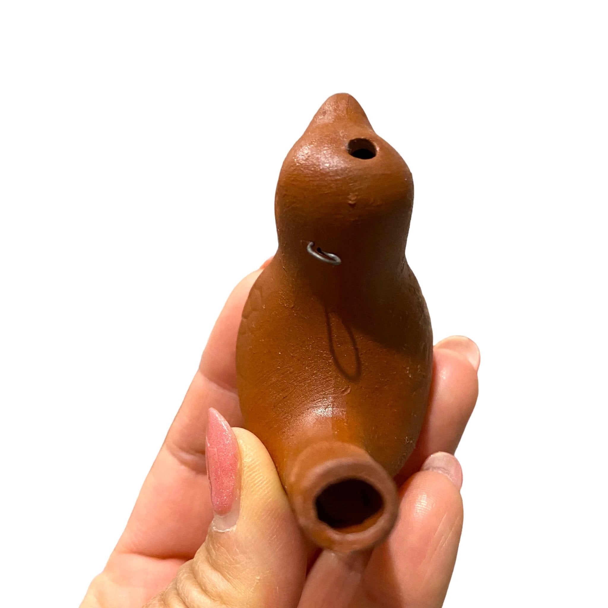 Clay Water Whistle Bird by Music Frog Co