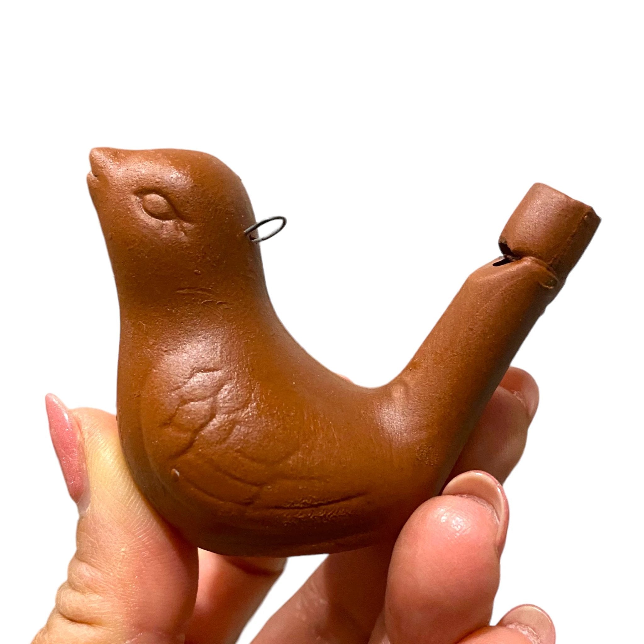 Clay Water Whistle Bird by Music Frog Co