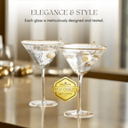 Clear Hammered Martini & Cocktail Glasses by Sister.ly Drinkware