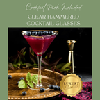 Clear Hammered Martini & Cocktail Glasses by Sister.ly Drinkware