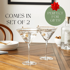 Clear Hammered Martini & Cocktail Glasses by Sister.ly Drinkware