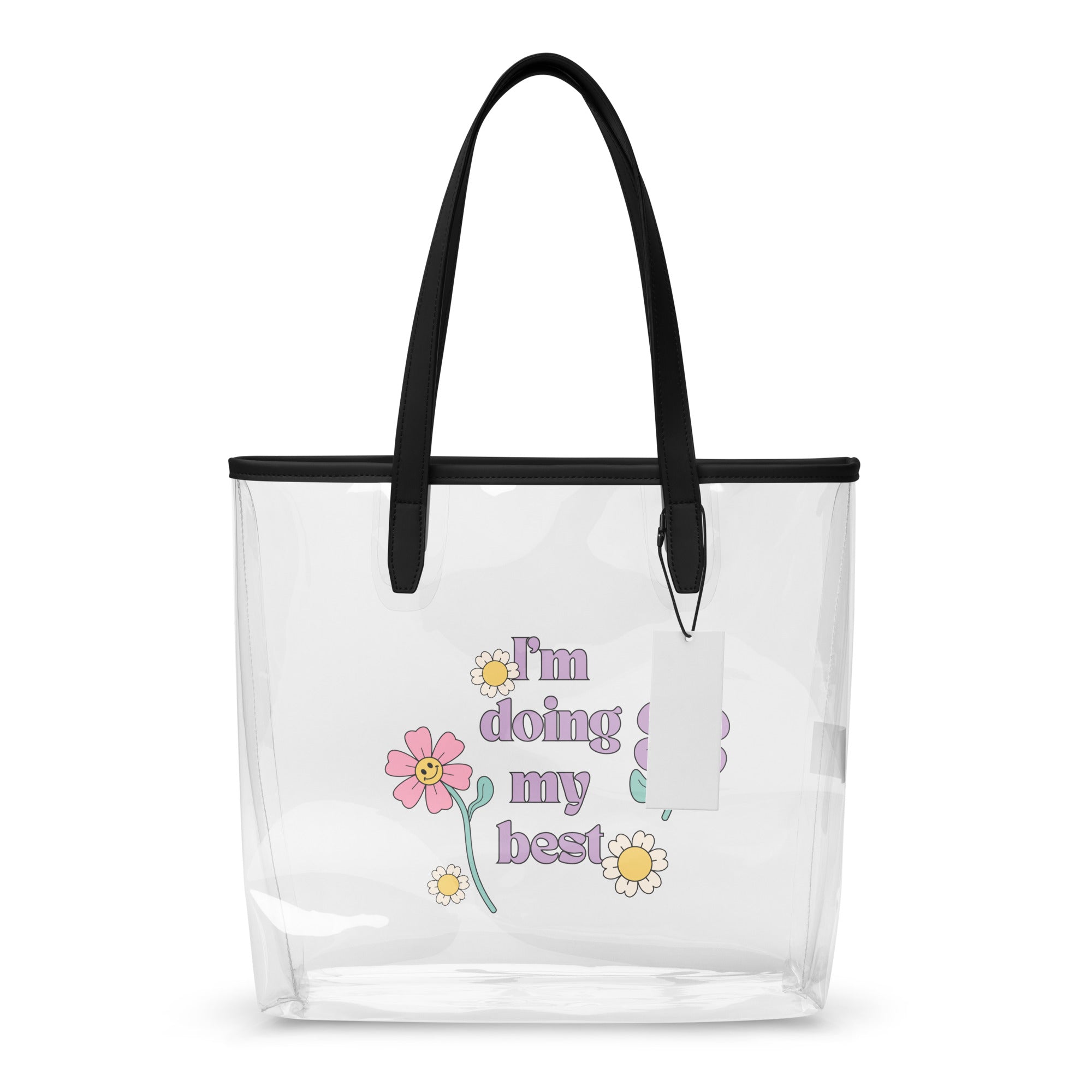 I'm doing my best Clear tote bag