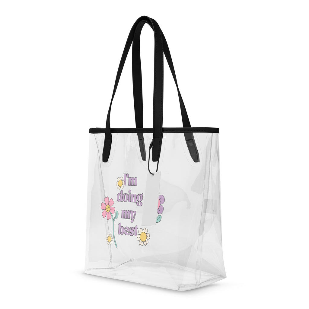 I'm doing my best Clear tote bag